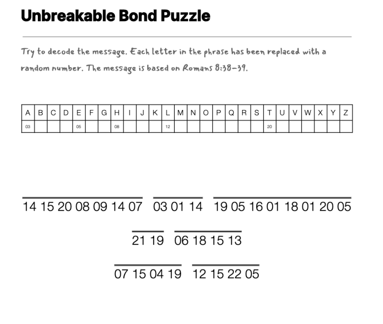 The Lost Child cryptogram